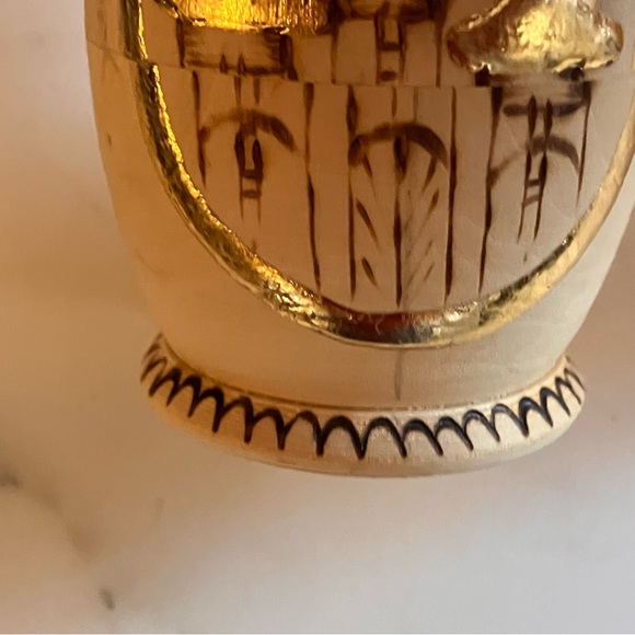 Vintage 5 Piece Hand Painted Wood Burned 3 1/2" Matryoshka Dolls from Russia‎ - Picture 8 of 12